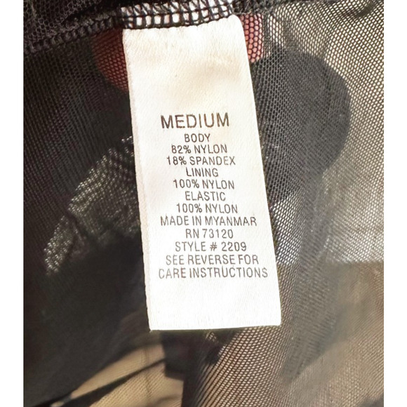 Fredericks Of Hollywood Corset Bra Top Medium Crop Mesh Embroidered Whimsygoth - Picture 4 of 7